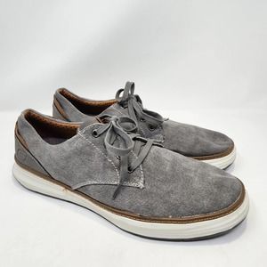 Skechers Moreno Edelson Taupe Canvas Casual Lace Up Shoes Men 13 Comfort Sneaker